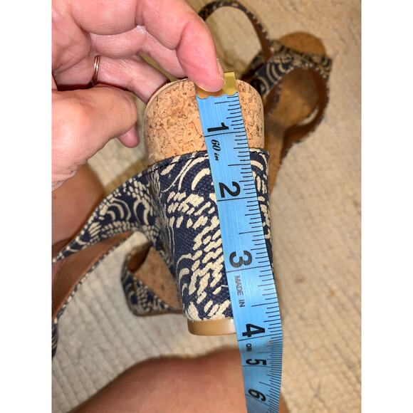 NEW LUCKY BRAND IKAT PRINT HIGH WEDGE PLATFORM SANDALS 8 - Picture 7 of 7